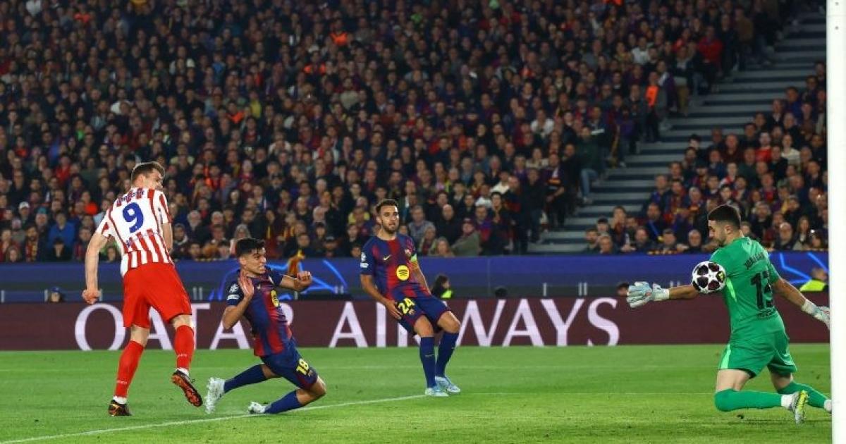 سقوط برشلونة بثنائية أمام أتلتيكو في ذهاب ربع نهائي الأبطال