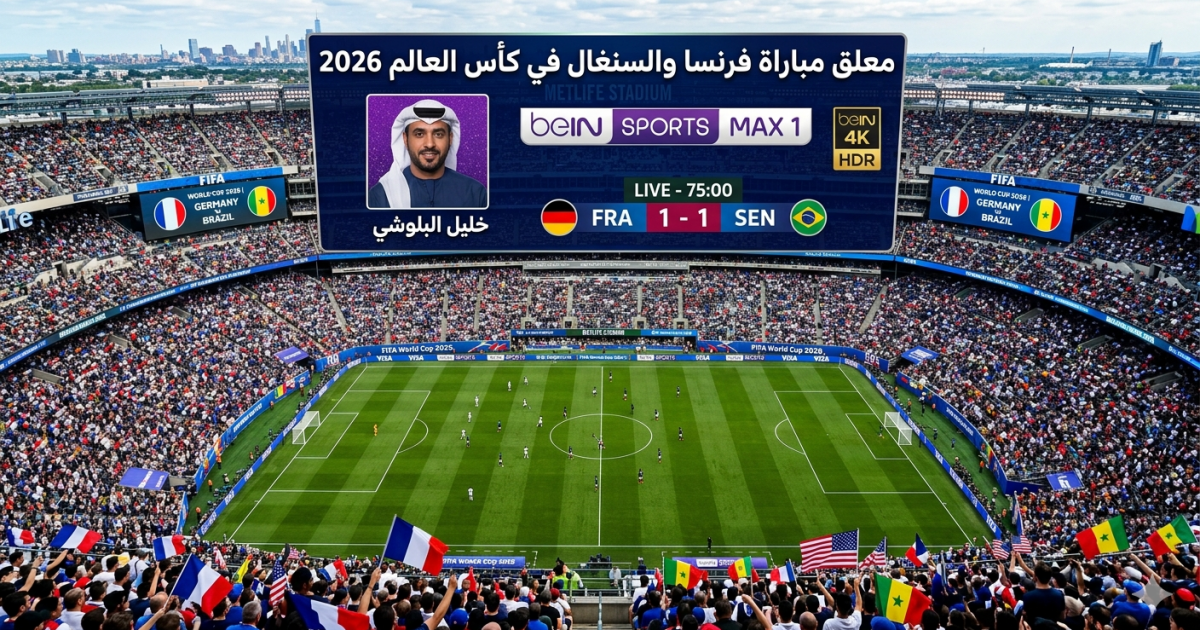 اسرار – معلق مباراة فرنسا والسنغال في كأس العالم 2026 اسرار – معلق مباراة فرنسا والسنغال في كأس العالم 2026