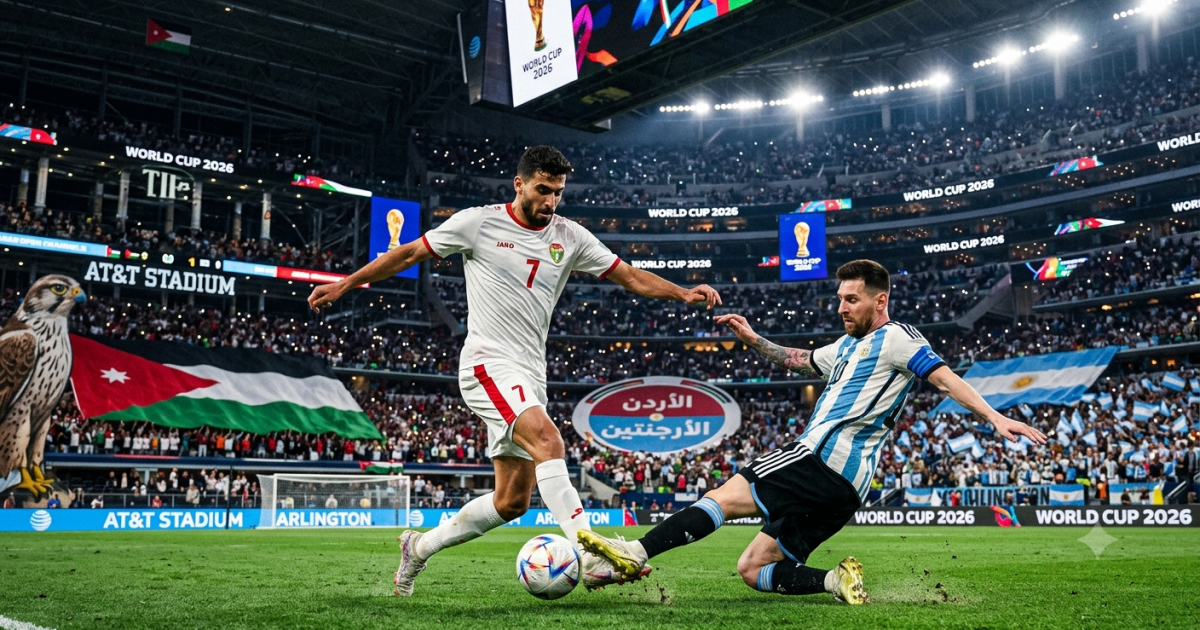 اسرار – القنوات المفتوحة الناقلة لمباراة الأردن والأرجنتين في كأس العالم 2026