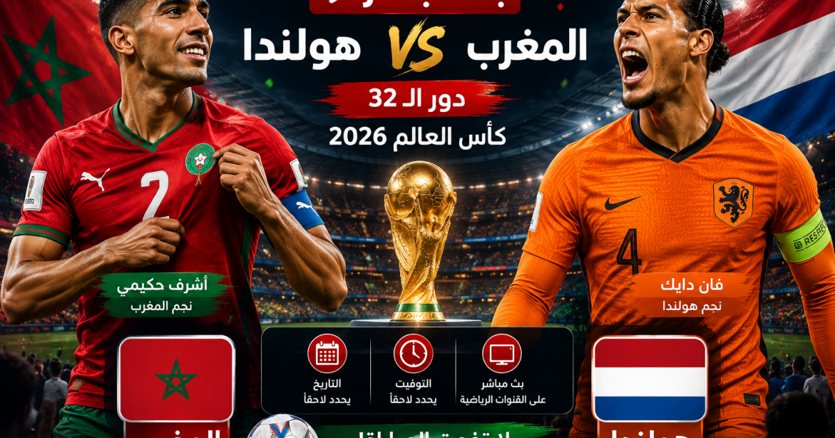 03:09 ص مباراة المغرب ضد هولندا مباشر على BeIN Sports MAX 3 Live - هولندا والمغرب لايف يلا شوت