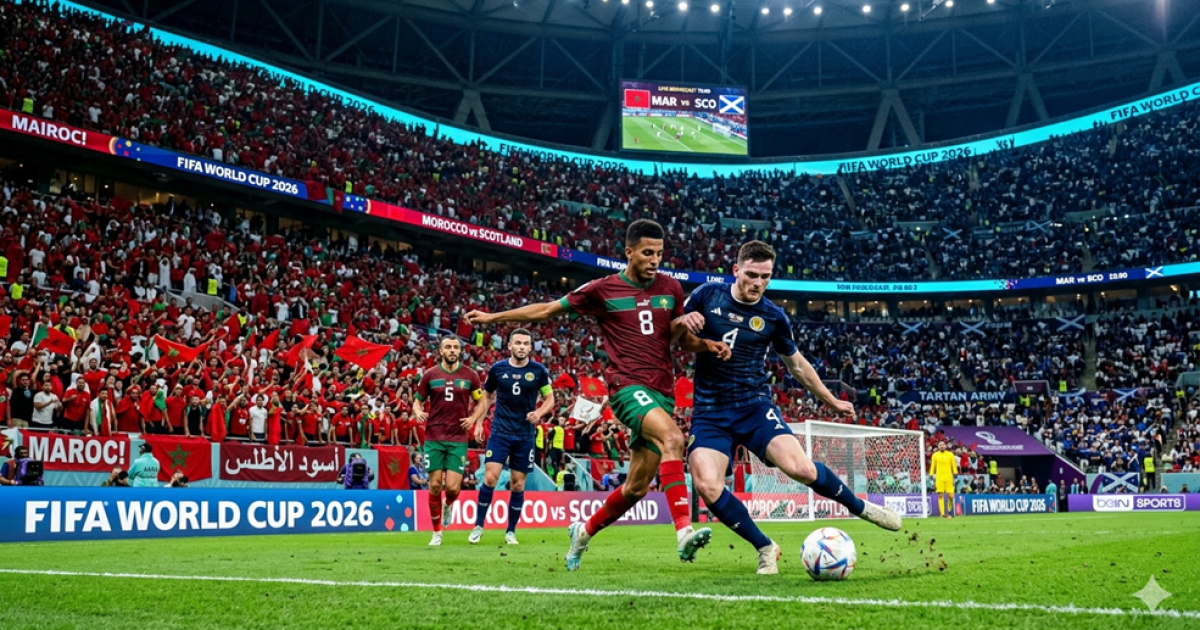 12:23 ص بث مباشر المغرب ضد اسكتلندا - مباراة المغرب اليوم مباشر bein sport 1