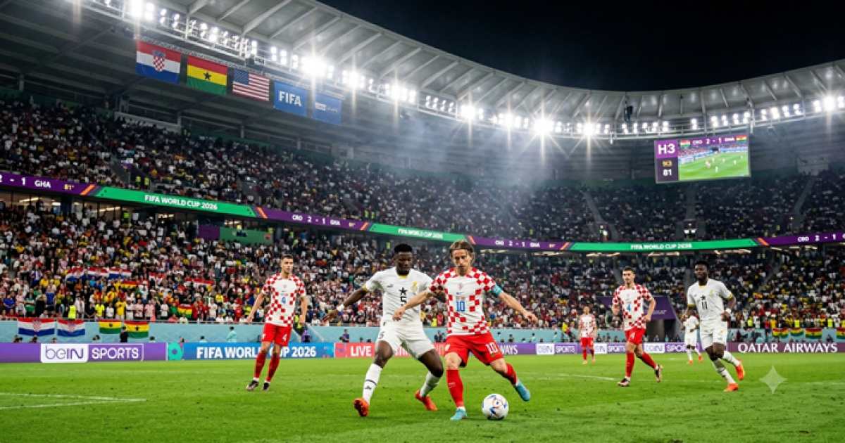 11:31 م مشاهدة مباراة كرواتيا وغانا بث مباشر في كأس العالم 2026 - بي أن سبورت مباشر