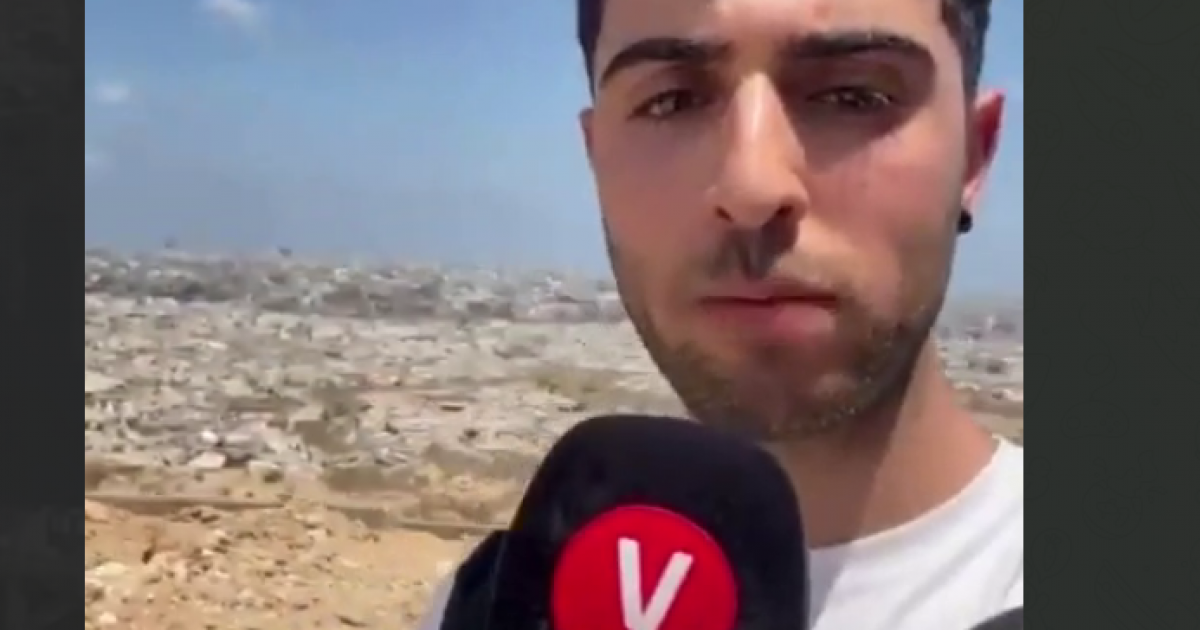 بالفيديو: مراسل إسرائيلي يوثق دماراً واسعاً شمال قطاع غزة
