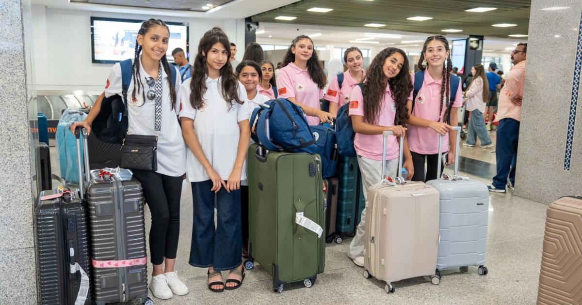 أطفال مقدسيون يصلون إلى الدار البيضاء للمشاركة في المخيم الصيفي لوكالة بيت مال القدس