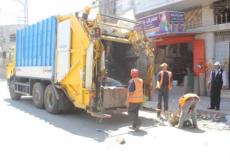 سيارة نفايات تابعة لبلدية غزة