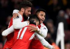 فرحة لاعبي ارسنال