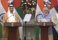 الشيخ محمد بن زايد ورئيس الوزراء الهندي