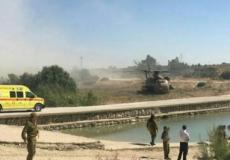 صورة تداولها الاعلام العبري للمكان الذس غرق فيه الجندي