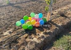 سقوط بالونات مثبت عليها "عبوة متفجرة" في أشكول 