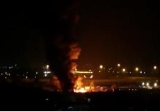 حريق كبير في منطقة المصانع الكيماوية الإسرائيلية غرب طولكرم