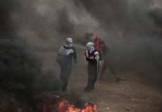 جانب من مسيرات العودة الكبرى في قطاع غزة