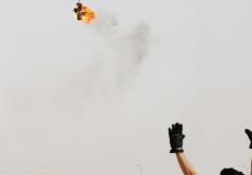 بالون حارق أطلق من غزة -ارشيف-
