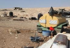 هدم خزان مياه في طوباس