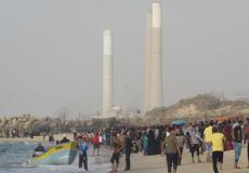 الفلسطينيون بالقرب من الحدود البحرية شمال قطاع غزة - أرشيف