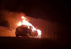 حريق يلتهم سيارة في إحدى إحياء الناصرة