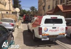 إصابة عامل أثر سقوطه عن سلم في أم الفحم