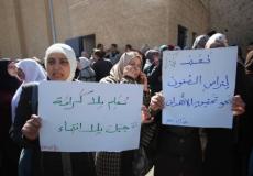 اضراب المعلمين بالضفة