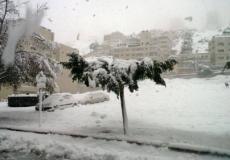 ثلوج سقطت على الضفة الغربية - ارشيف