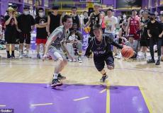 شاهد طفل صينى بذراع واحدة يذهل نجوم كرة السلة بموهبته