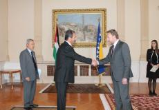 الرئيس البوسني باكر علي عزت بيغوفيتش يزور فلسطين