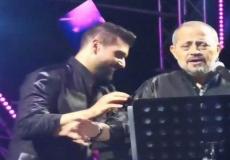 الفنان جورج وسوف برفقة الفنان آدم