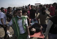 أحد المصابين في مسيرات العودة الكبرى -ارشيف-