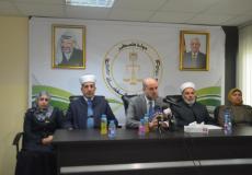 الهباش خلال حفل تكريم للعاملات في ديوان قاضي القضاة