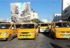 اضراب سائقين في رام الله
