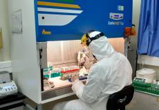 مختبر فحص عينات فيروس كورونا