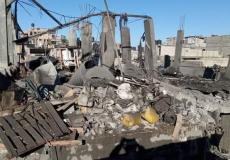 آثار الانفجار الضخم في بيت حانون شمال قطاع غزة