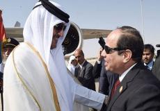 الرئيس المصري وأمير قطر - ارشيف