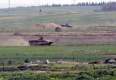 آليات الاحتلال الاسرائيلي على حدود غزة - ارشيف