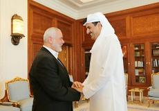 اسماعيل هنية وأمير قطر