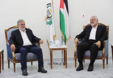 لقاء اسماعيل هنية مع زياد النخالة في العاصمة القطرية الدوحة