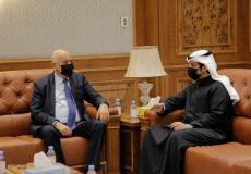 جبريل الرجوب،مع وزير الدولة الكويتي لشؤون الرياضة