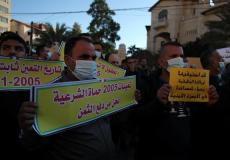 تظاهرات لموظفي تفريغات 2005 في غزة