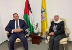 سلامة تلتقي بالسفير المصري في فلسطين