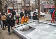 الدفاع المدني في غزة يتعامل مع أضرار المنخفض