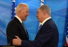 بنيامين نتنياهو (يمين ) وجو بايدن (يسار)