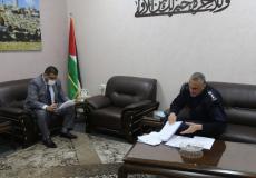 غزة : النائب العام يجتمع بمفتش عام التحقيق بالشرطة