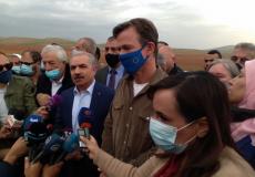 رئيس الوزراء وبعثات الاتحاد الأوروبي يتفقدون قرية حمصة بالأغوار