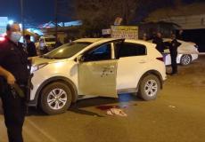 سيارة أشرف خطيب بعد الجريمة - توضيحة