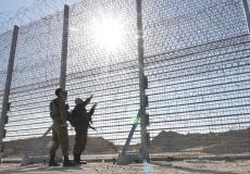 الجدار العازل على حدود غزة