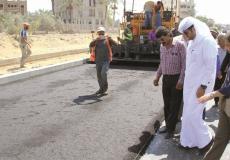 خالد الحردان يتفقد مشاريع إعمار غزة