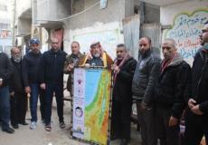 الديمقراطية وجناحها العسكري في زيارة ذوي الشهداء شرقي غزة