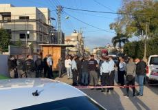 موقع الجريمة في قلنسوة، فجر اليوم