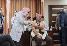 خلال حملة التطعيم في غزة - ارشيف
