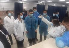 الكيلة خلال جولة تفقدية في أقسام الطوارئ و"كورونا" في مجمع فلسطين الطبي