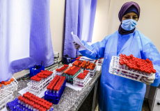 فحوصات كورونا في غزة - أرشيف