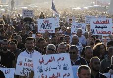 احتجاجات على انتشار الجريمة في الداخل الفلسطيني